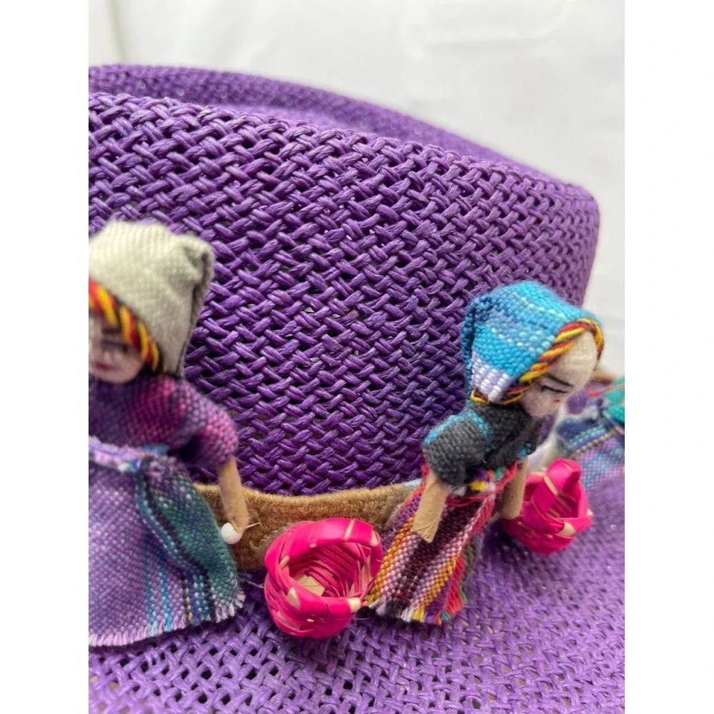 Hat Artist day of the dead zombie hat purple, unique, handmade artist 3D‎